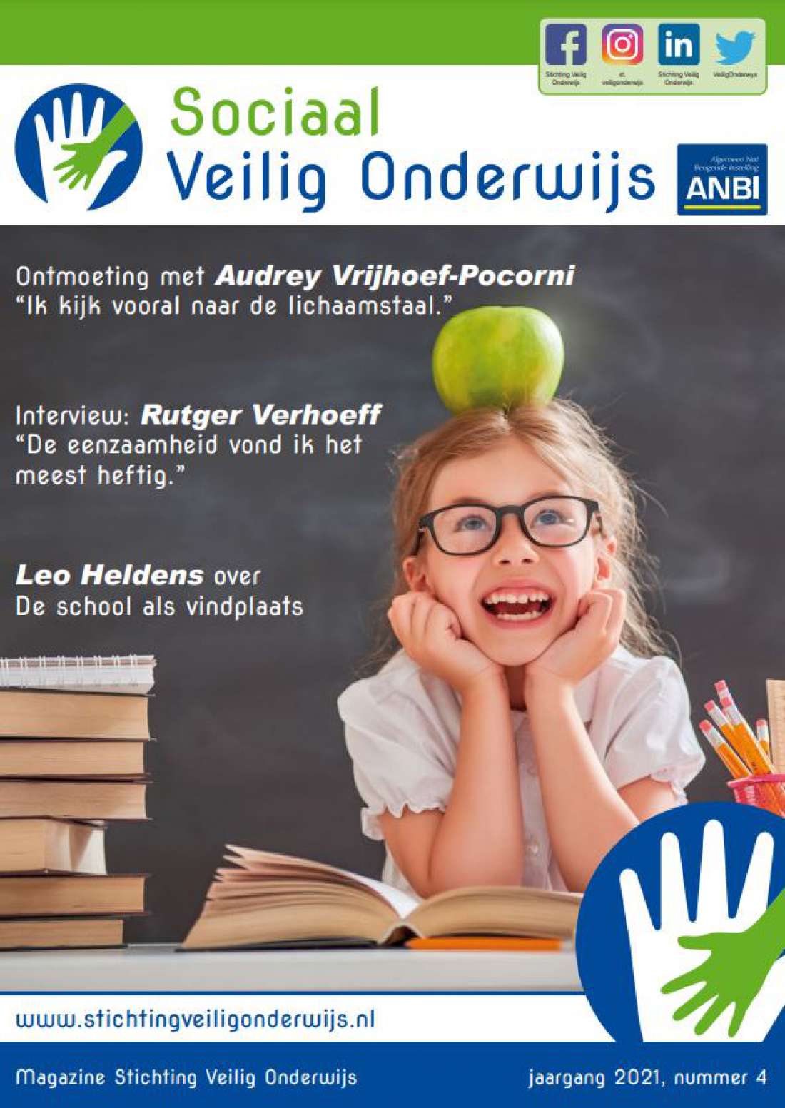 Foto van doek in magazine sociaal veilig onderwijs